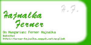 hajnalka ferner business card